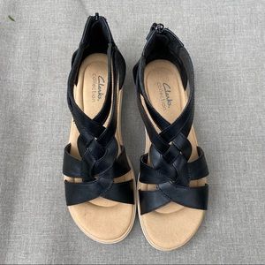 Clarks Jillian Bright Wedge Sandals